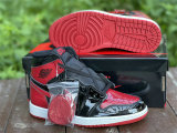 Authentic Air Jordan 1 High OG “Bred Patent” GS
