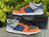 Authentic Nike Dunk Low Black/Grey/Orange/Blue