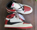 Authentic Travis Scott x Air Jordan 1 High OG Gym Red/Black/White GS