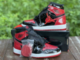 Authentic Air Jordan 1 High OG “Bred Patent” GS