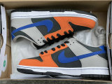 Authentic Nike Dunk Low Black/Grey/Orange/Blue