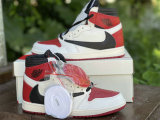 Authentic Travis Scott x Air Jordan 1 High OG Gym Red/Black/White GS