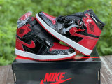 Authentic Air Jordan 1 High OG “Bred Patent” GS