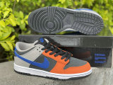 Authentic Nike Dunk Low Black/Grey/Orange/Blue