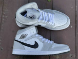 Authentic Air Jordan 1 Mid “Light Smoke Grey” GS