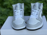 Authentic Air Jordan 1 Mid “Light Smoke Grey” GS