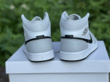 Authentic Air Jordan 1 Mid “Light Smoke Grey” GS
