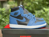 Authentic Air Jordan 1 High OG “Dark Marina Blue” GS
