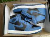Authentic Air Jordan 1 High OG “Dark Marina Blue” GS