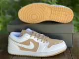 Authentic Air Jordan 1 Low White Tan GS