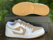 Authentic Air Jordan 1 Low White Tan GS