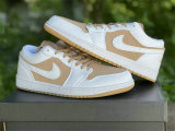 Authentic Air Jordan 1 Low White Tan GS