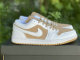 Authentic Air Jordan 1 Low White Tan