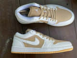 Authentic Air Jordan 1 Low White Tan GS