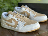Authentic Air Jordan 1 Low White Tan GS