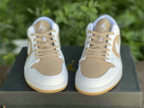 Authentic Air Jordan 1 Low White Tan GS