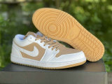 Authentic Air Jordan 1 Low White Tan GS