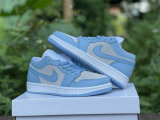 Authentic Air Jordan 1 Low University Blue/Grey/White GS