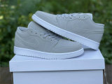 Authentic Air Jordan 1 Low Grey/White GS