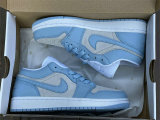 Authentic Air Jordan 1 Low University Blue/Grey/White GS