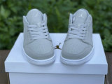 Authentic Air Jordan 1 Low Grey/White GS