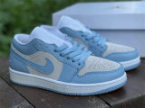 Authentic Air Jordan 1 Low University Blue/Grey/White GS