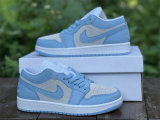 Authentic Air Jordan 1 Low University Blue/Grey/White GS