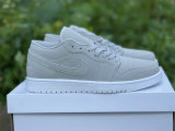 Authentic Air Jordan 1 Low Grey/White GS