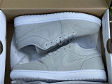 Authentic Air Jordan 1 Low Grey/White GS