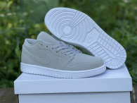 Authentic Air Jordan 1 Low Grey/White GS
