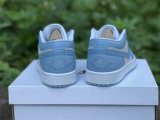 Authentic Air Jordan 1 Low University Blue/Grey/White GS