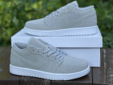 Authentic Air Jordan 1 Low Grey/White GS