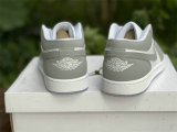 Authentic Air Jordan 1 Low White/Wolf Grey GS