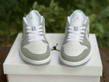Authentic Air Jordan 1 Low White/Wolf Grey GS