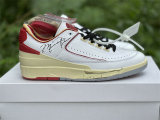 Off-White x Air Jordan 2 Low White/Varsity Red-Black