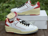 Off-White x Air Jordan 2 Low White/Varsity Red-Black