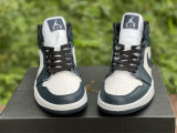 Authentic Air Jordan 1 Mid “Dark Teal” GS