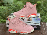 Authentic Aleali May x Air Jordan 6 Rust Pink/Bright Crimson