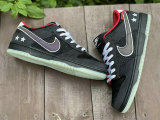 Authentic NLPL x Nike Dunk Low Black/White-Bright Crimson