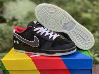 Authentic NLPL x Nike Dunk Low Black/White-Bright Crimson