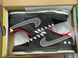 Authentic NLPL x Nike Dunk Low Black/White-Bright Crimson