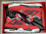 Authentic Air Jordan 4  Fire Red/White/Black