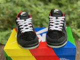Authentic NLPL x Nike Dunk Low Black/White-Bright Crimson