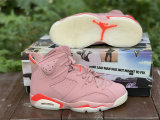 Authentic Aleali May x Air Jordan 6 Rust Pink/Bright Crimson