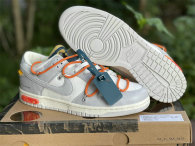 Authentic Off-White x Nike Dunk Low Sail/Neutpal Grey-Orange