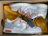 Authentic Off-White x Nike Dunk Low Sail/Neutpal Grey-Orange