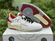 Authentic Off-White x Air Jordan 2 Low White/Varsity Red-Black