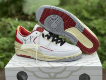 Authentic Off-White x Air Jordan 2 Low White/Varsity Red-Black