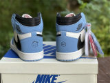 Authentic Travis Scott x Fragment x Air Jordan 1 High OG White/Blue GS