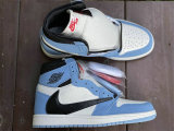 Authentic Travis Scott x Fragment x Air Jordan 1 High OG White/Blue GS